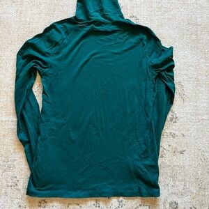 Deep Teal Cotton Turtleneck